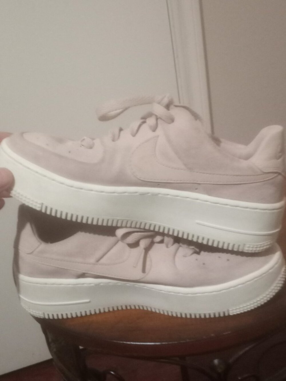 Nike Shoes Women's Size 7 Pink Suede Air Force 1 Pink Low AR5339-201 - Picture 12 of 14